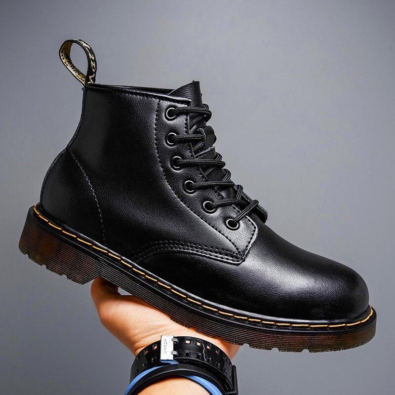 Herren Lässige Leder-Schnürstiefel