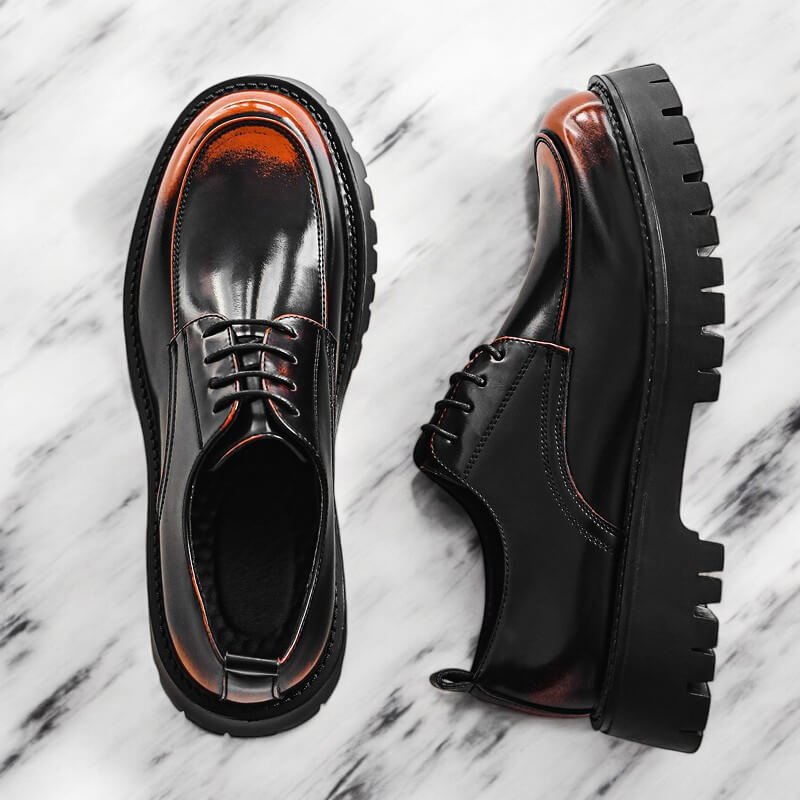 Herren Leder-Derby-Schuhe