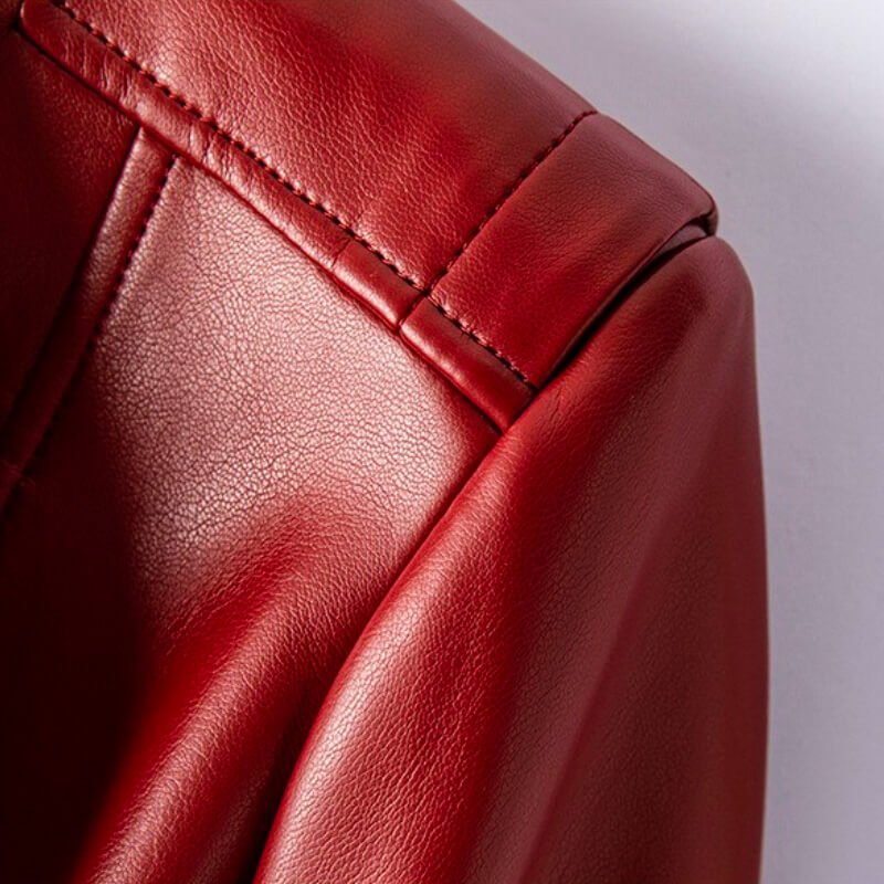 Damen Schicke Kunstlederjacke