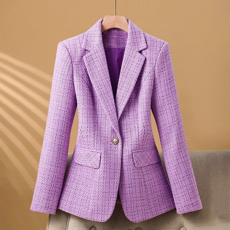 Damen Eleganter Bouclé-Tweed-Blazer