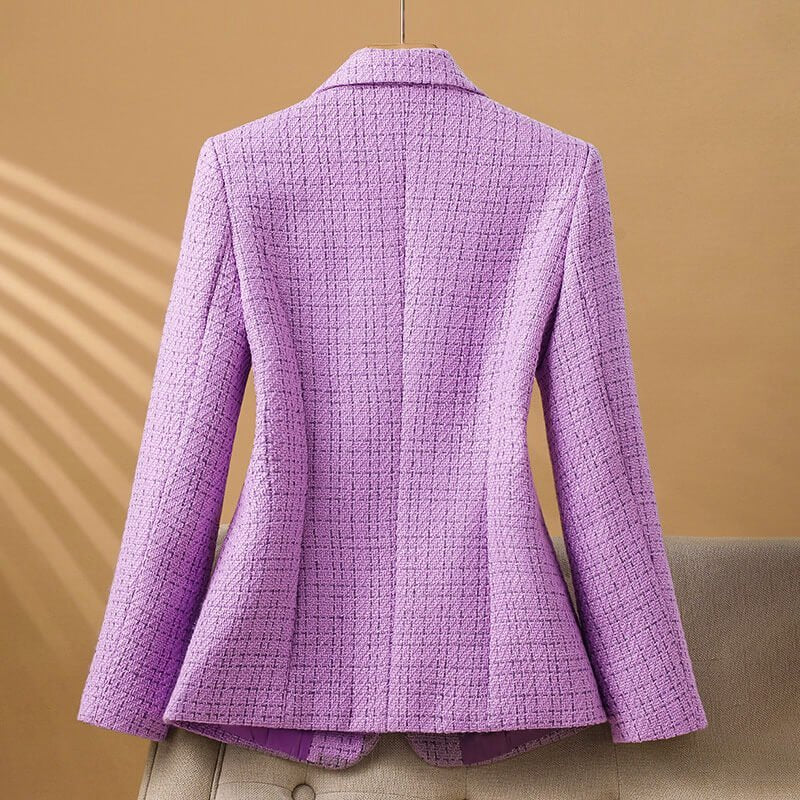 Damen Eleganter Bouclé-Tweed-Blazer