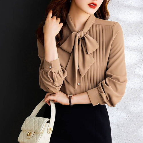 Damen Elegante Schluppenbluse