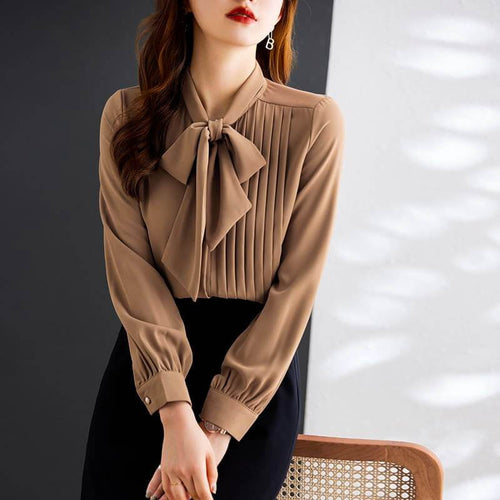 Damen Elegante Schluppenbluse