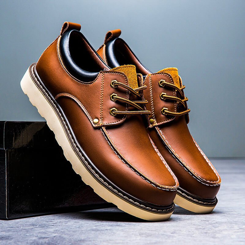 Herren Robuste Leder-Derby-Schuhe