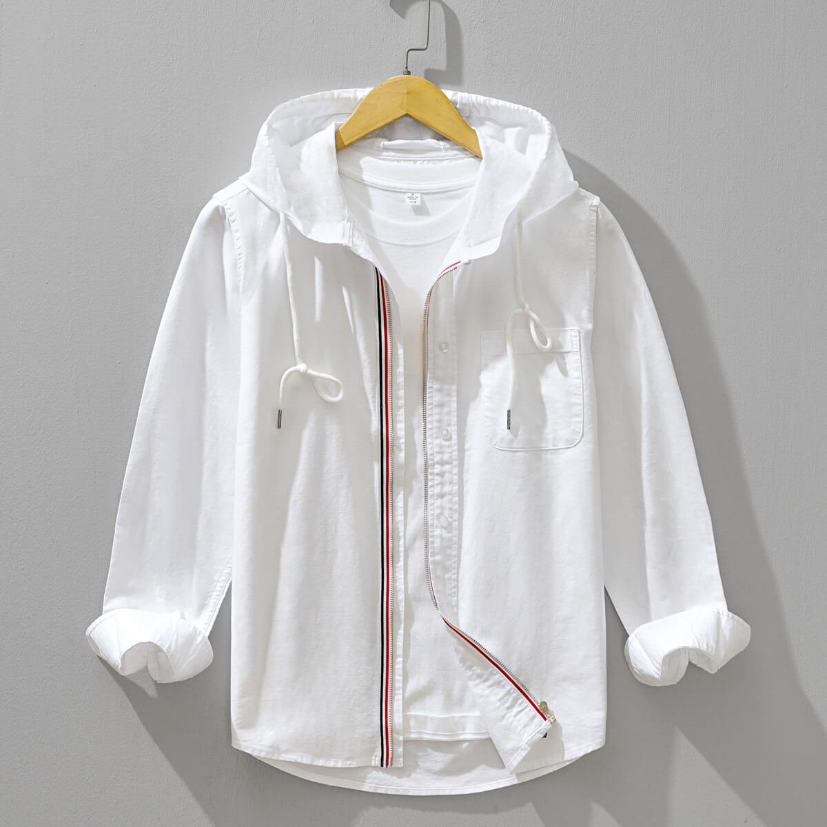 Herren Baumwoll-Overshirt mit Kapuze