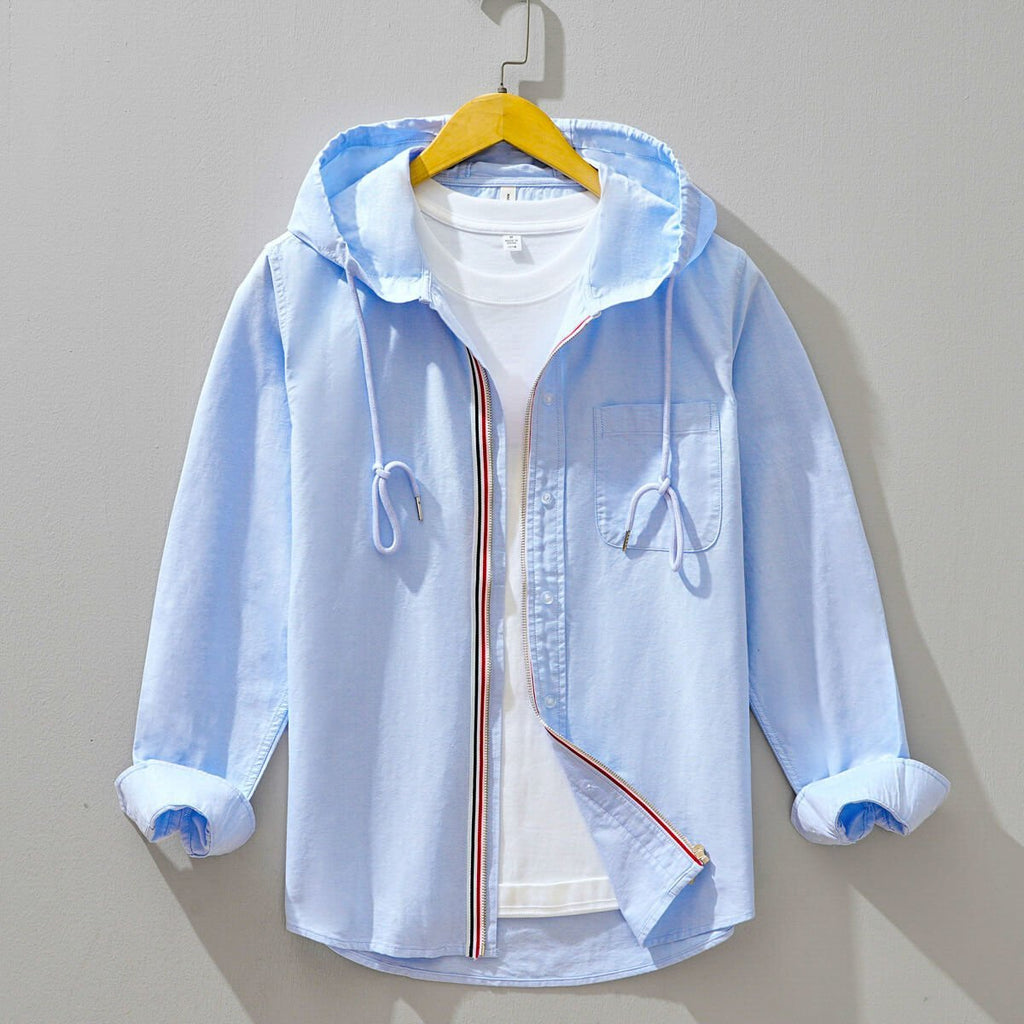 Herren Baumwoll-Overshirt mit Kapuze