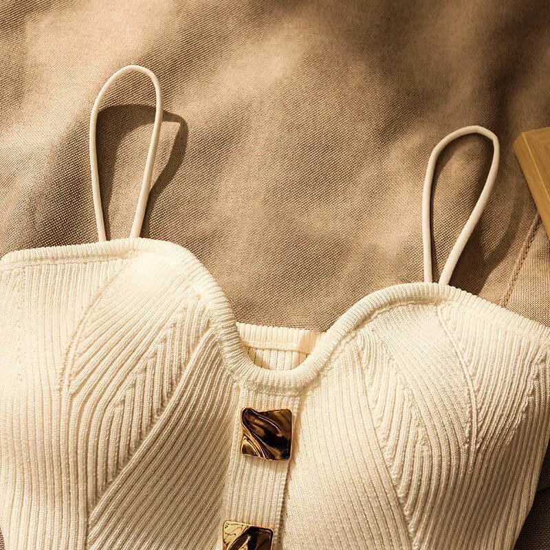 Damen Strick-Top mit Herzausschnitt