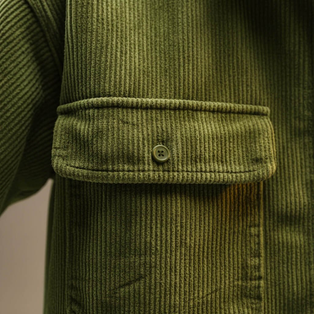 Herren Cord-Overshirt mit Sherpa-Futter