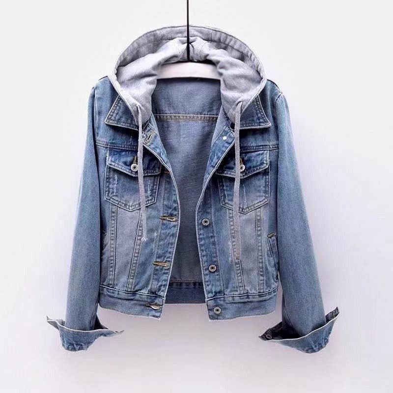 Damen Jeansjacke mit Kapuze