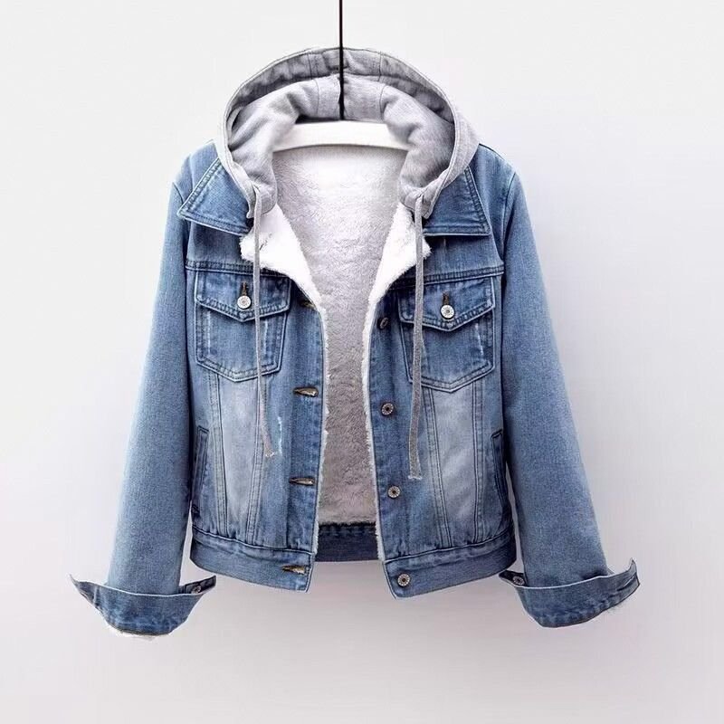 Damen Jeansjacke mit Kapuze