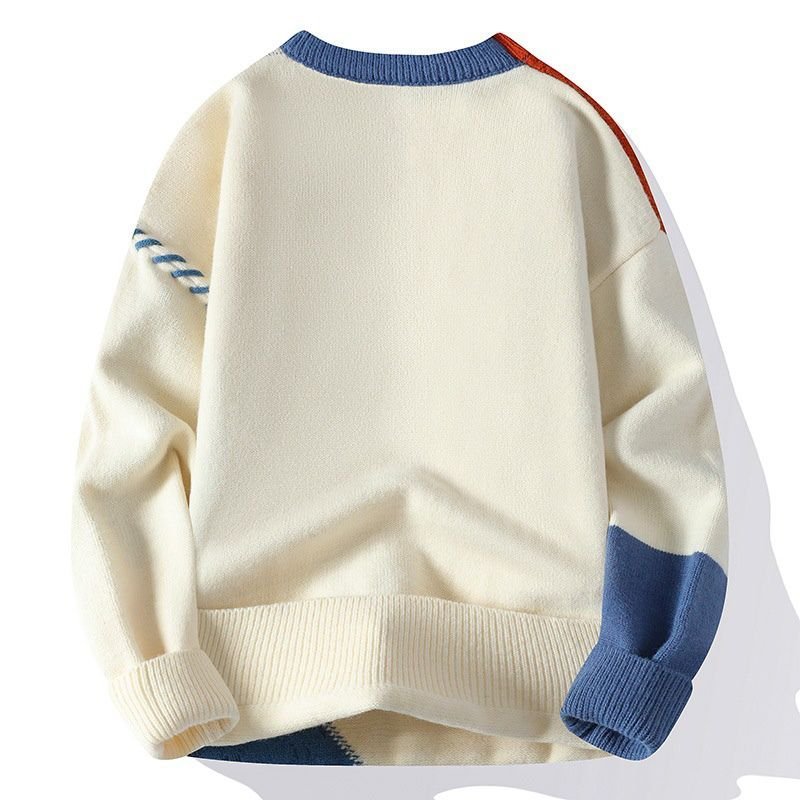 Herren Pullover mit Kontrastnähten