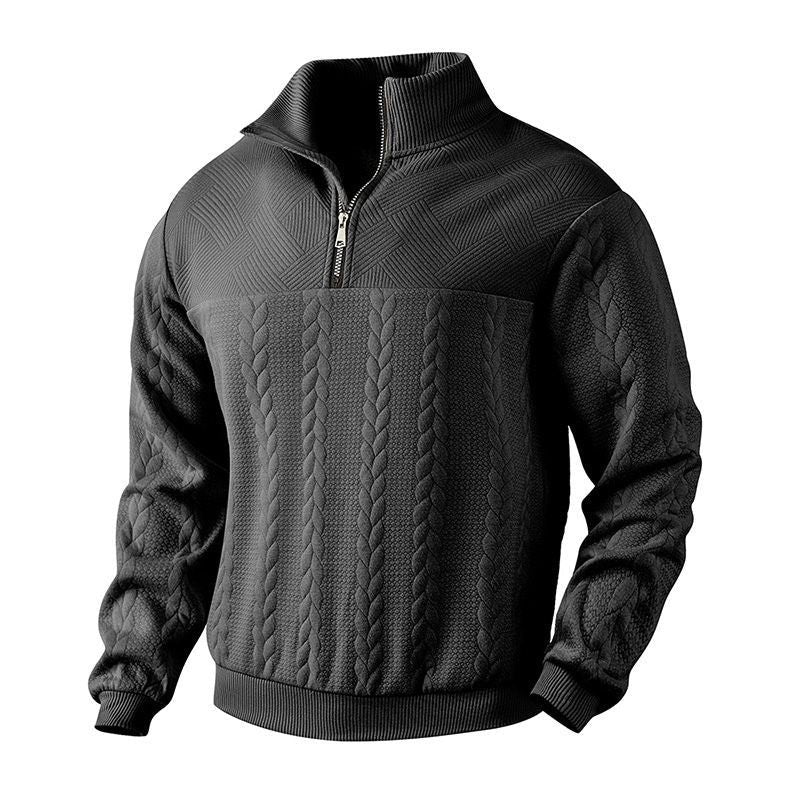 Herren Strickpullover mit Zopfmuster