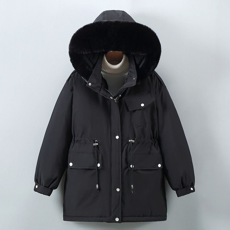 Damen Parka mit Kunstfell-Kapuze