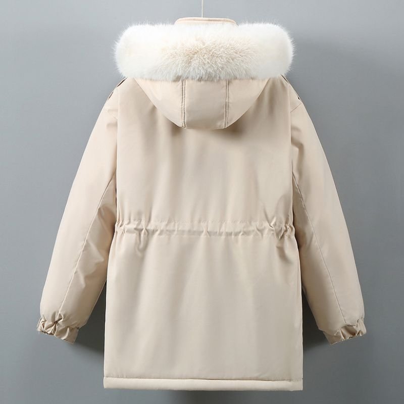 Damen Parka mit Kunstfell-Kapuze