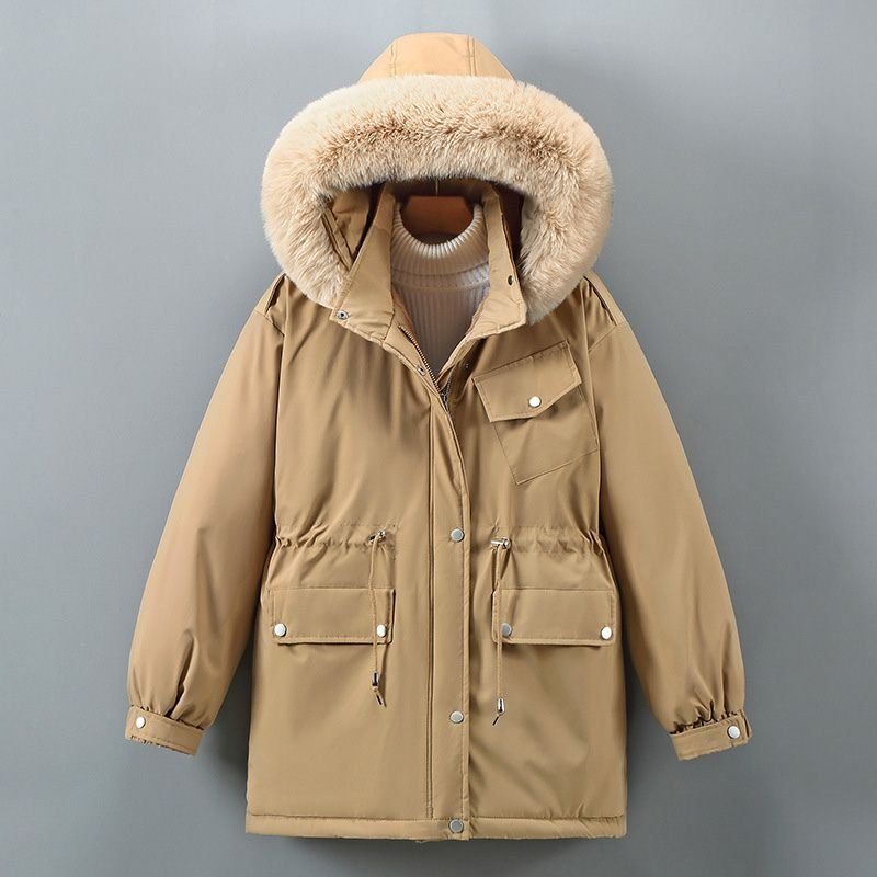 Damen Parka mit Kunstfell-Kapuze