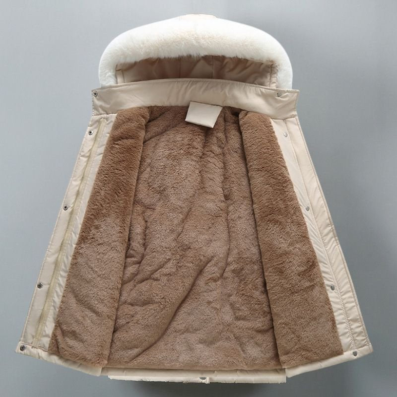 Damen Parka mit Kunstfell-Kapuze