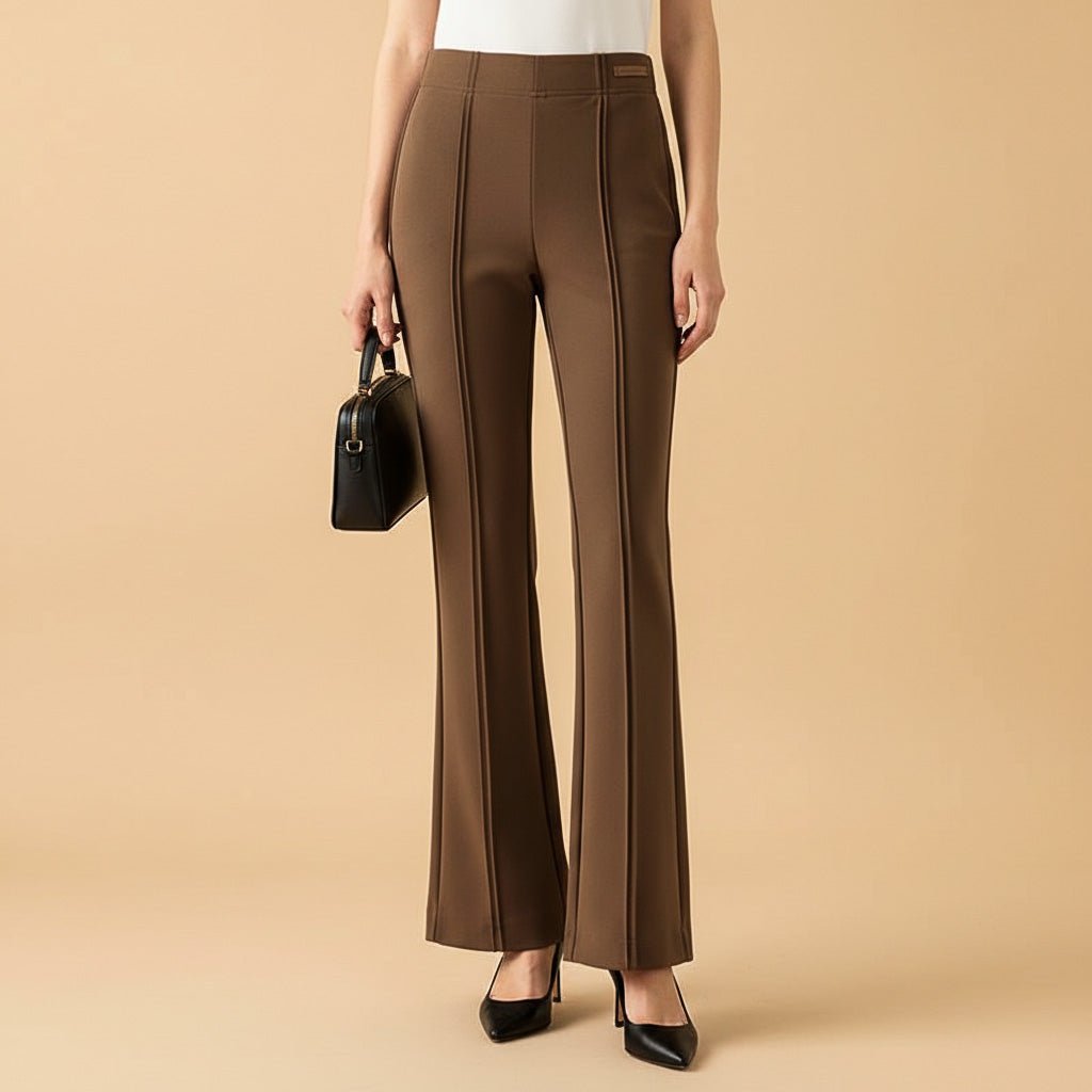 Damen Elegante High-Waist-Schlaghose