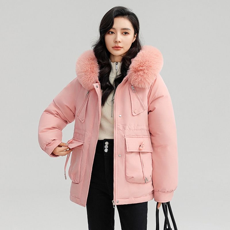 Damen Gemütlicher Parka mit Kunstfellkapuze