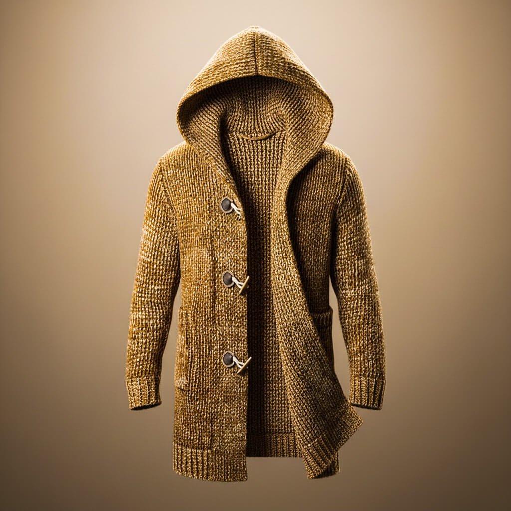 Herren Gemütlicher Cardigan mit Kapuze