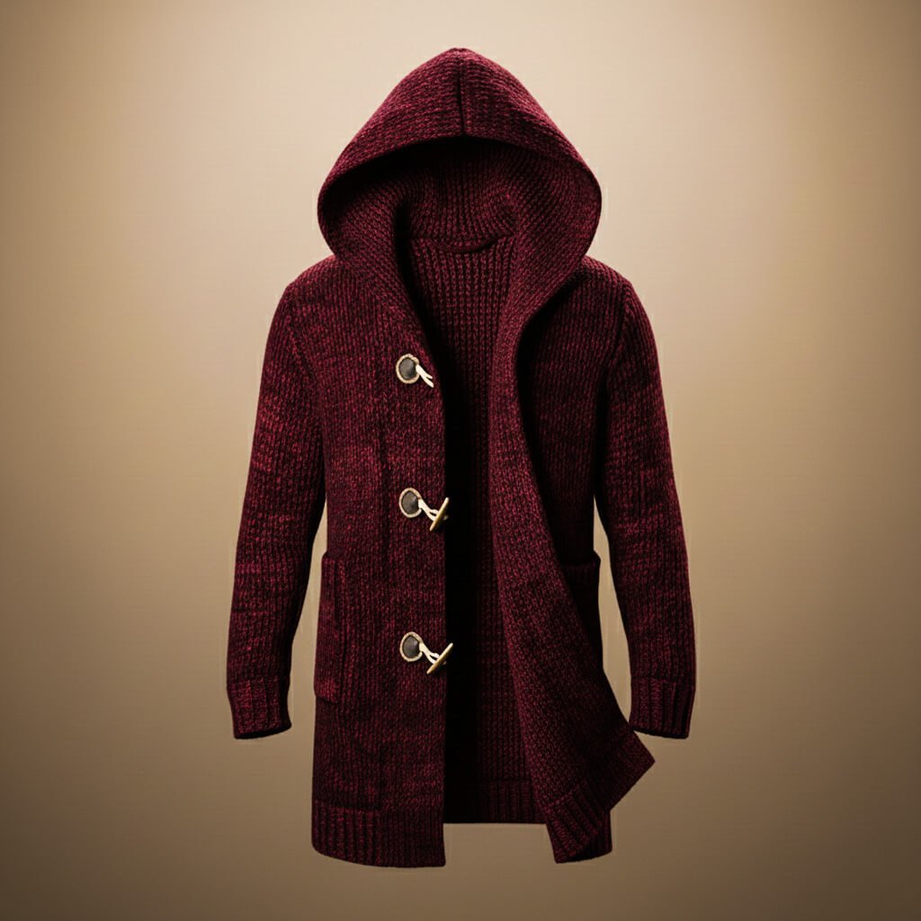 Herren Gemütlicher Cardigan mit Kapuze