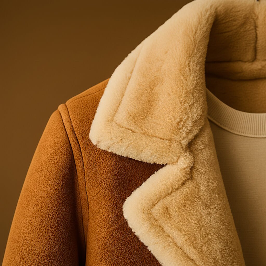 Herren Wildlederjacke mit Shearling-Futter