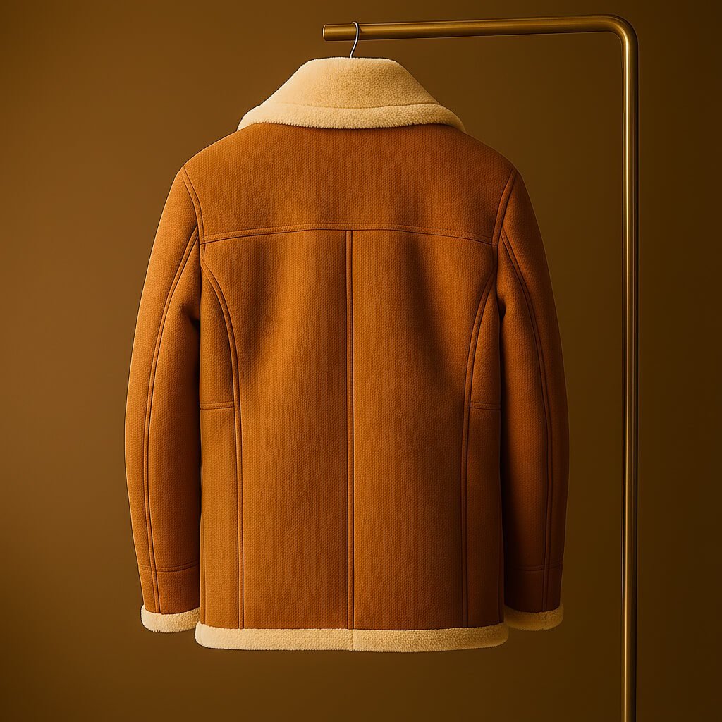 Herren Wildlederjacke mit Shearling-Futter