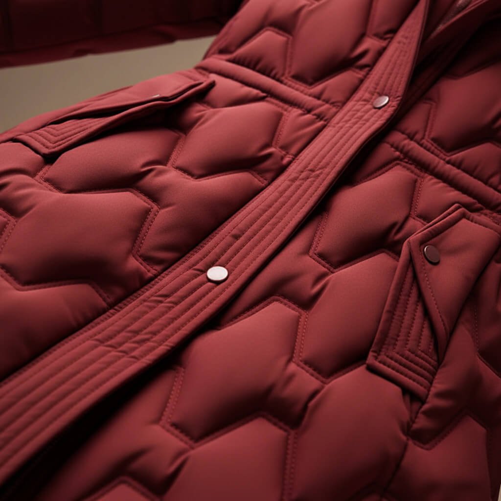 Damen Eleganter Steppmantel mit Kapuze