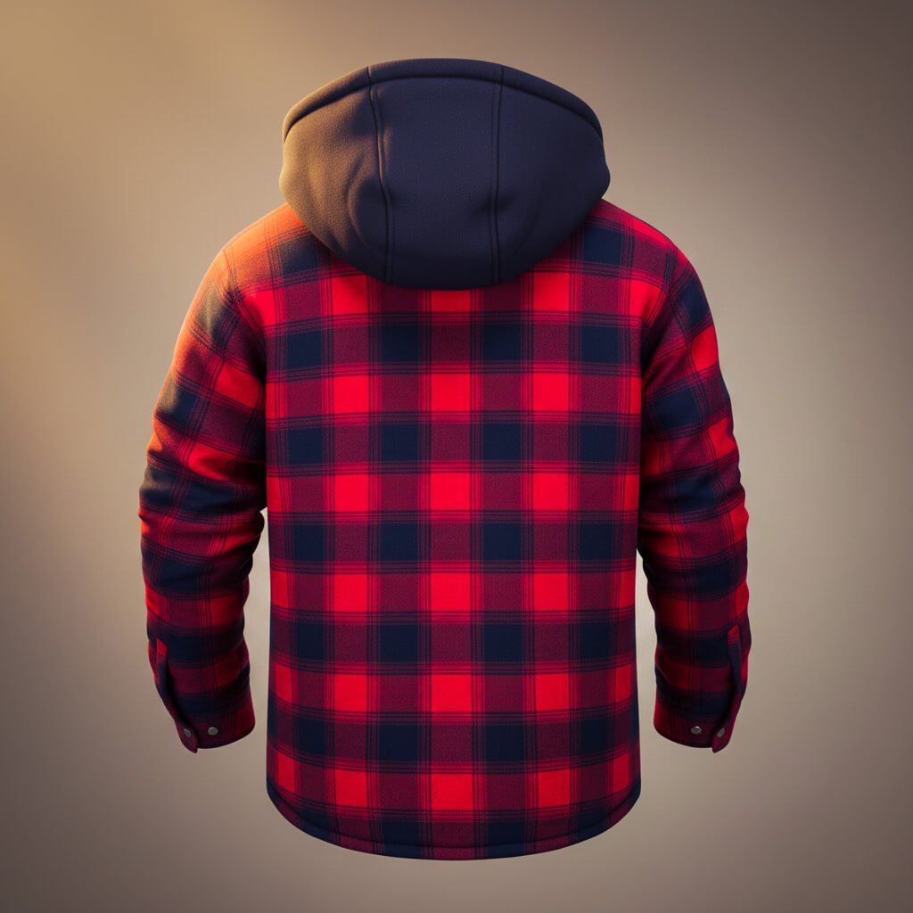Herren Gemütliche Hemdjacke mit Kapuze