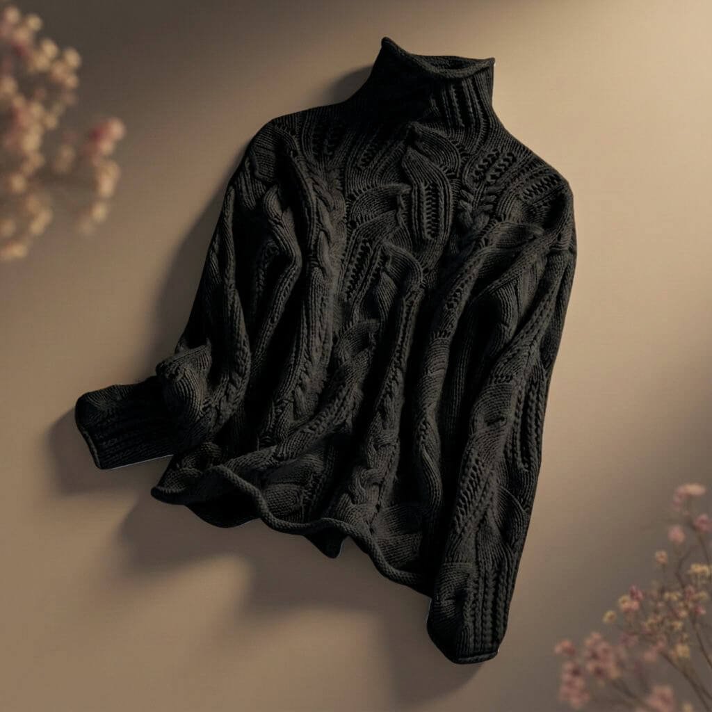 Damen Gemütlicher Rollkragenpullover aus Merinowolle