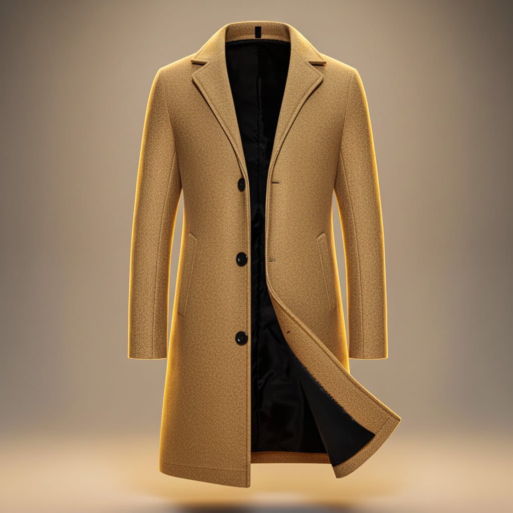 Herren Eleganter Baumwollmantel