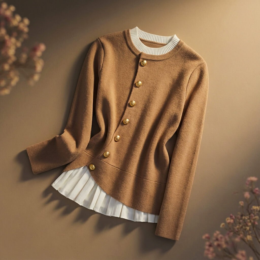 Damen Eleganter Strickpullover aus Merinowolle