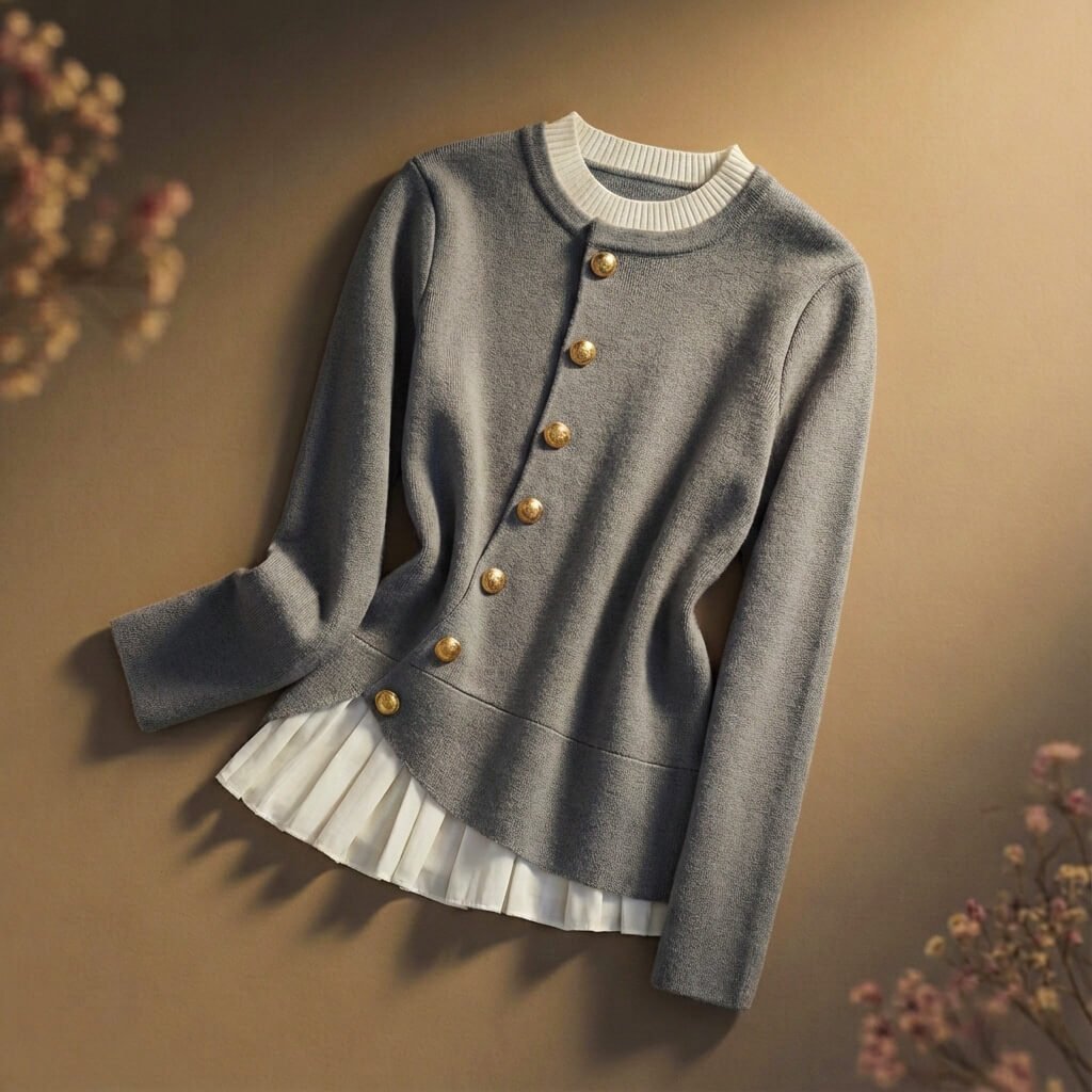 Damen Eleganter Strickpullover aus Merinowolle