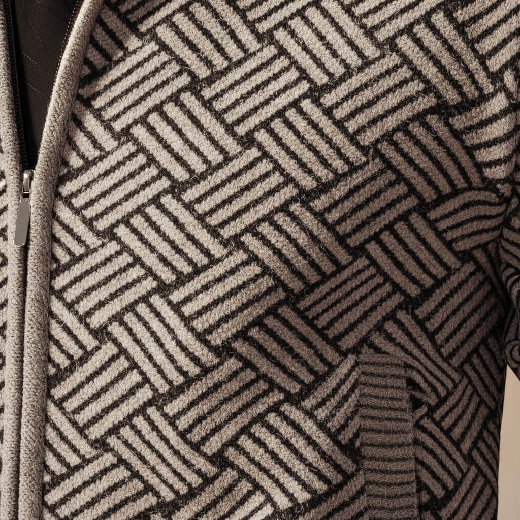 Herren Baumwoll-Strickjacke mit Stehkragen