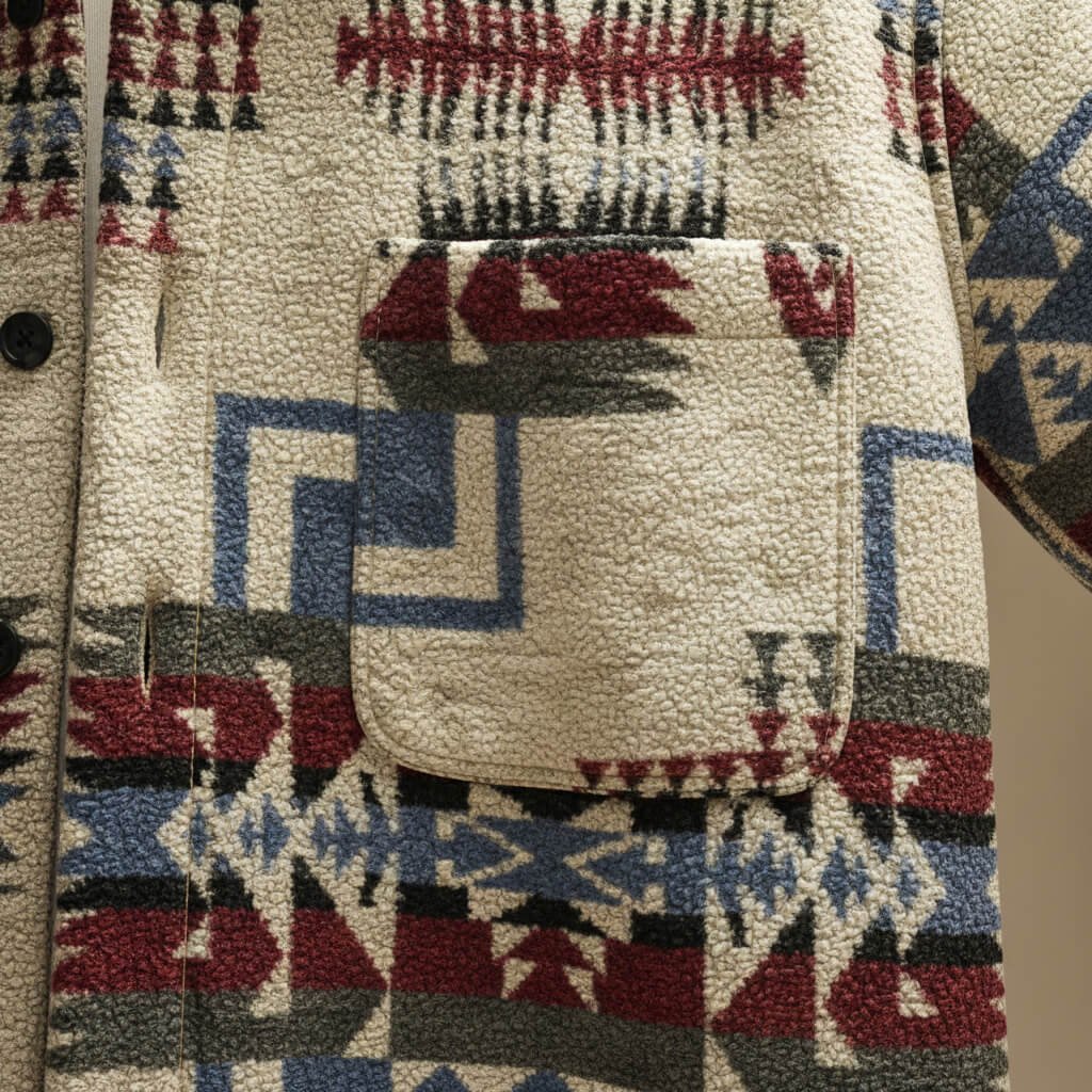 Herren Lässige Woll-Hemdjacke