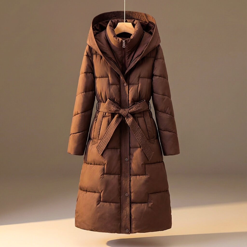 Damen Gemütlicher Steppmantel mit Kapuze
