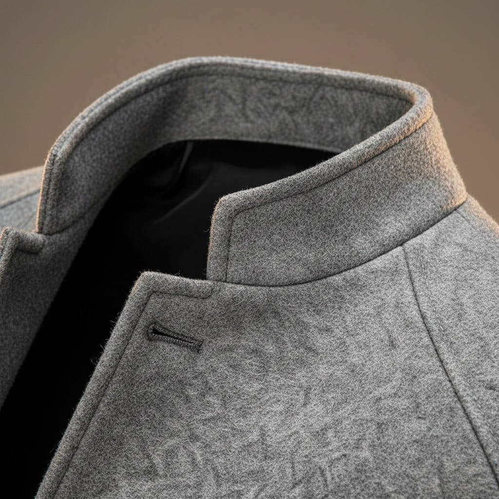 Herren Elegante Wolljacke mit Stehkragen