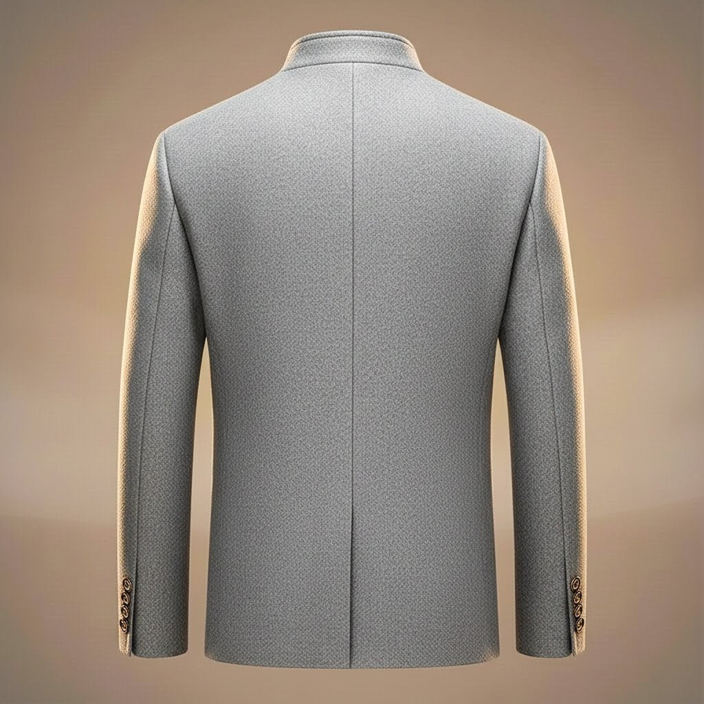 Herren Elegante Wolljacke mit Stehkragen