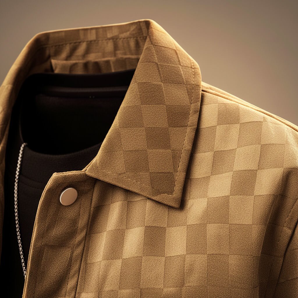 Herren Lässige Hemdjacke mit Karomuster