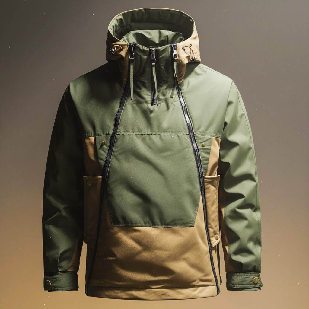 Herren Lässige Windjacke mit Kapuze