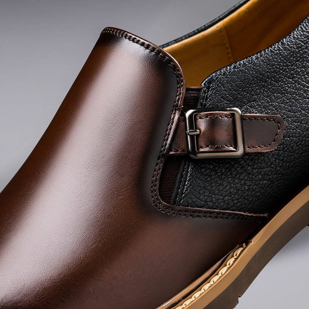 Herren Leder-Loafer mit Schnalle