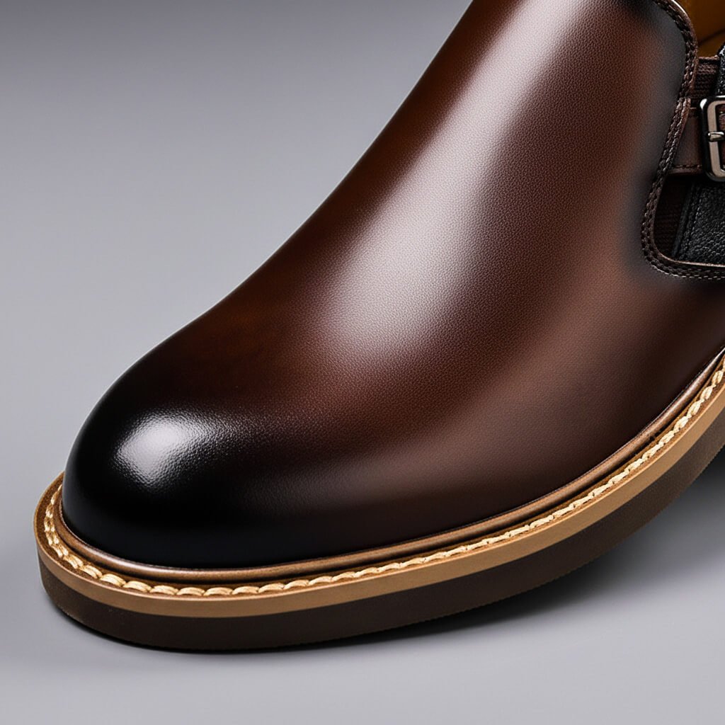 Herren Leder-Loafer mit Schnalle