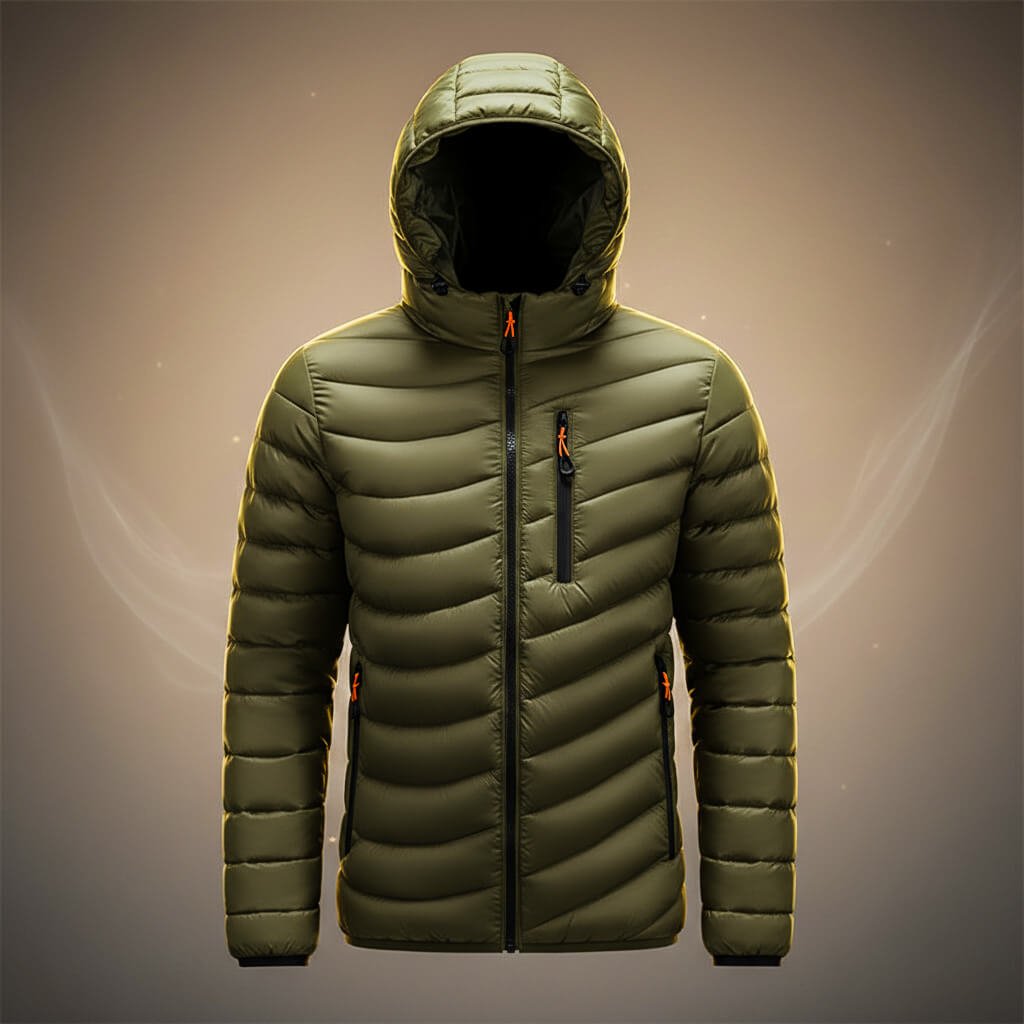 Herren Steppjacke mit abnehmbarer Kapuze