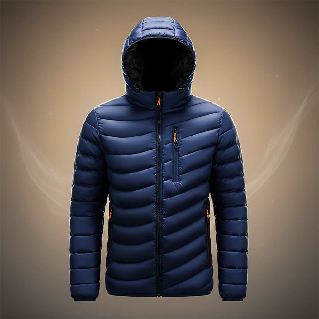 Herren Steppjacke mit abnehmbarer Kapuze
