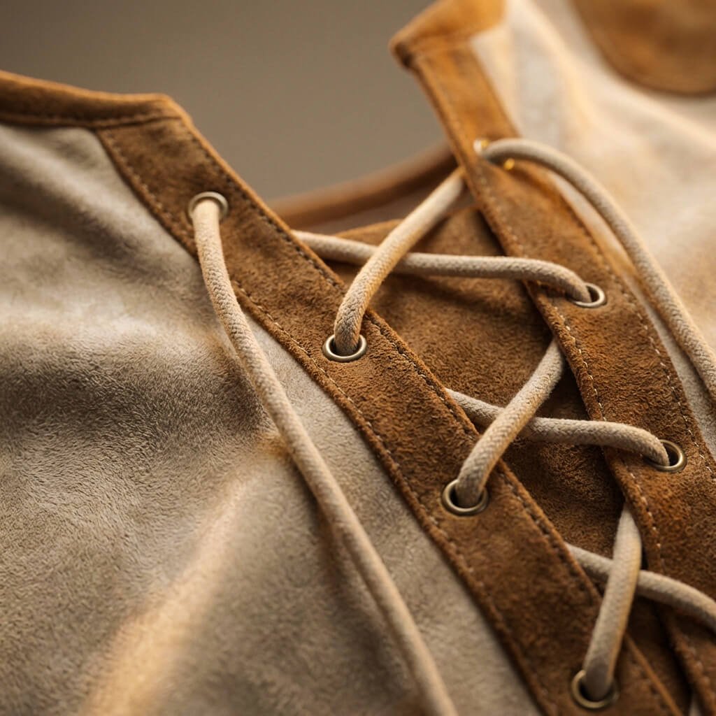 Herren Langarmshirt mit Schnürausschnitt