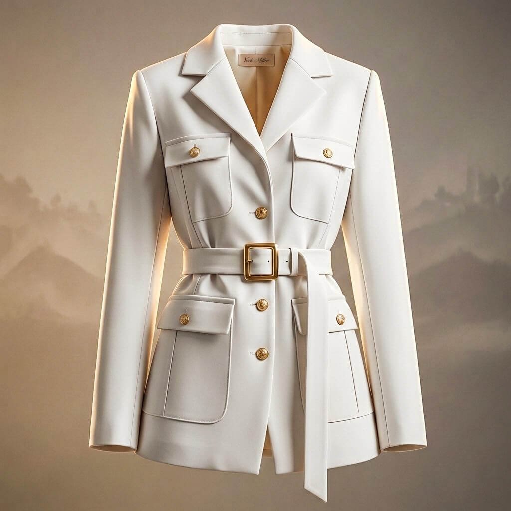 Damen Eleganter Blazer mit Taillengürtel