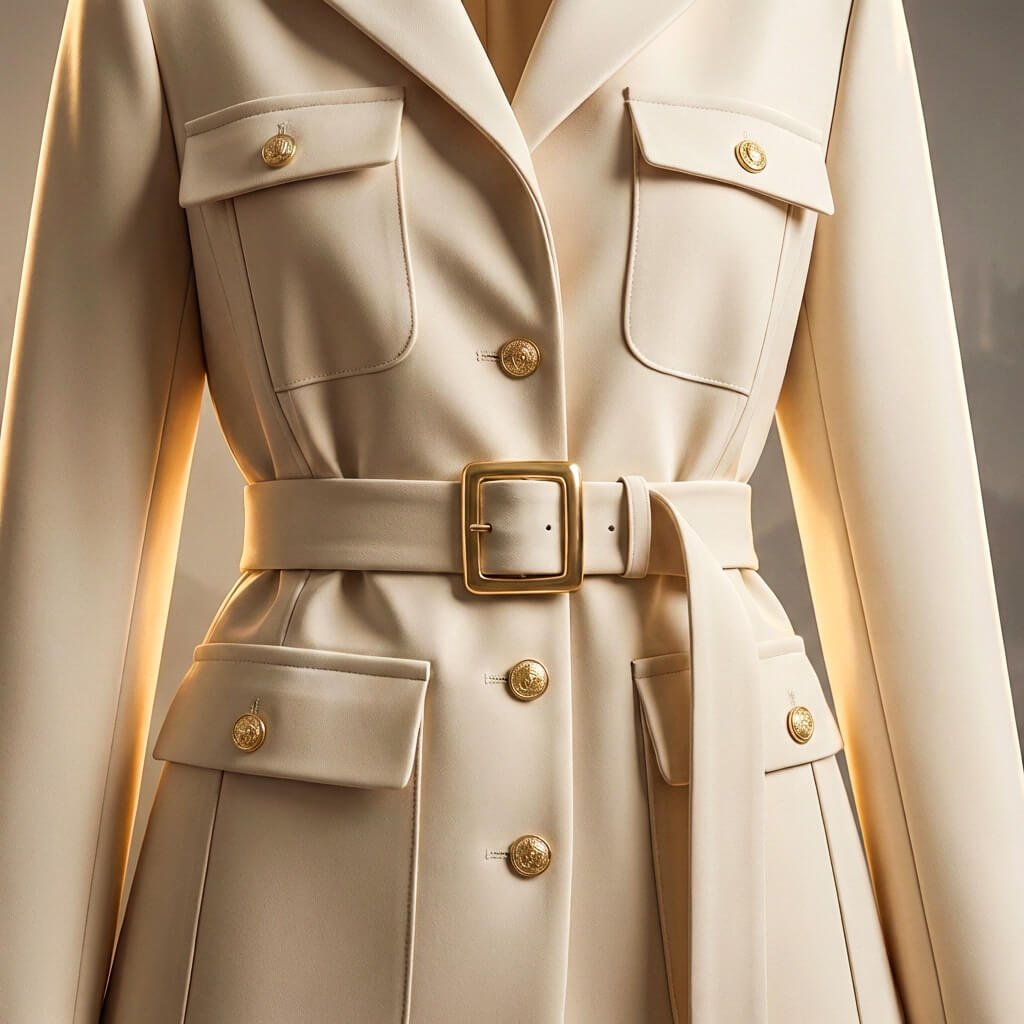Damen Eleganter Blazer mit Taillengürtel