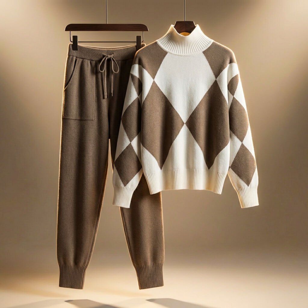 Damen Loungewear-Set aus Wollmischung