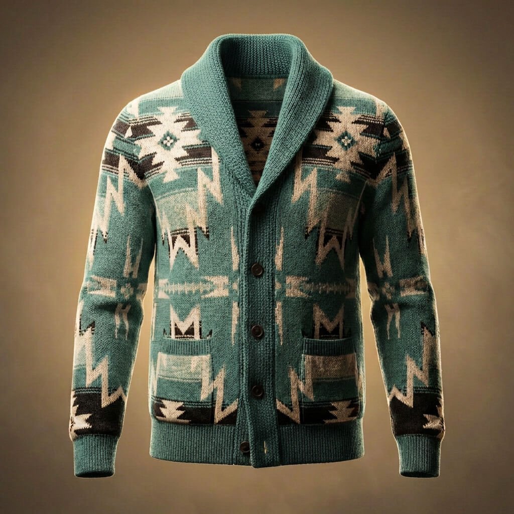 Herren Cardigan aus Wollmischung mit Schalkragen