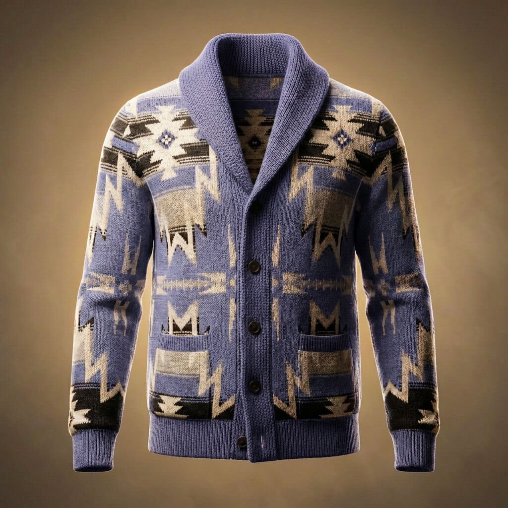 Herren Cardigan aus Wollmischung mit Schalkragen