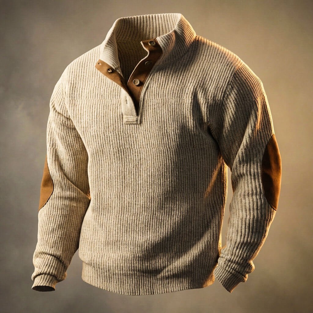 Herren Lässiges Cord-Overshirt